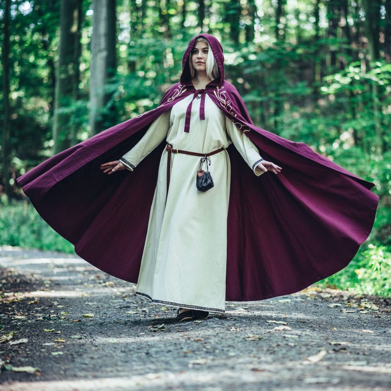 Medieval Viking Cloak "Lyra" Red
