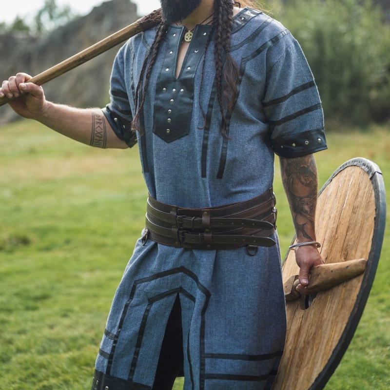 Rollo Leather Trimmed Viking Tunic