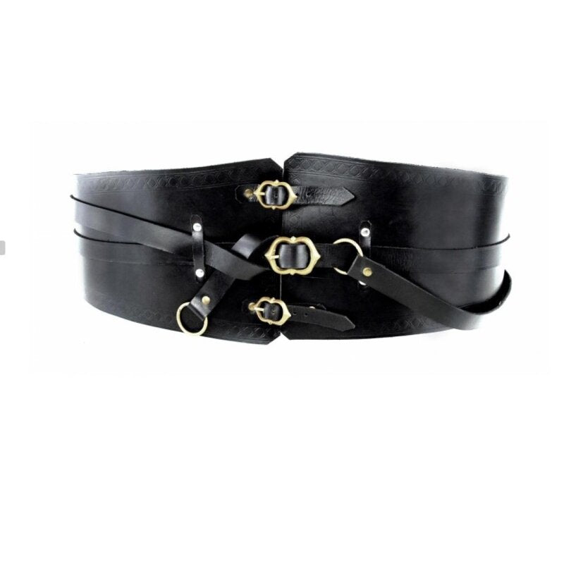 Audrey Leather Corset Belt — Triple Buckle - Product image 2