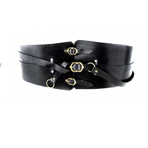 Audrey Leather Corset Belt — Triple Buckle - Product image 2
