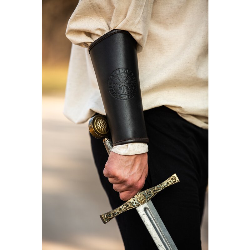 Ottar Leather Bracer with Vegvisir Embossing - Product image 2