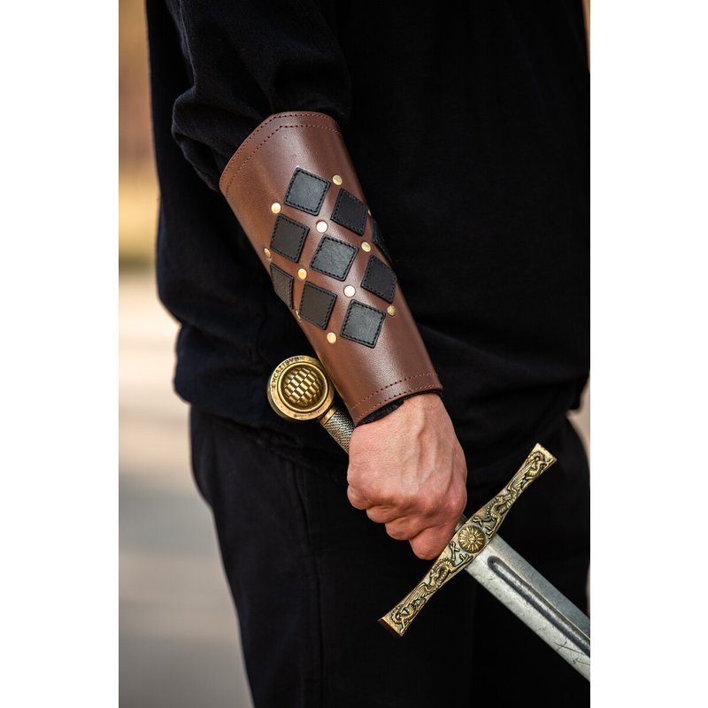 Orm Leather Bracers — 25 cm High Viking‑Style Bracers - Product image 2