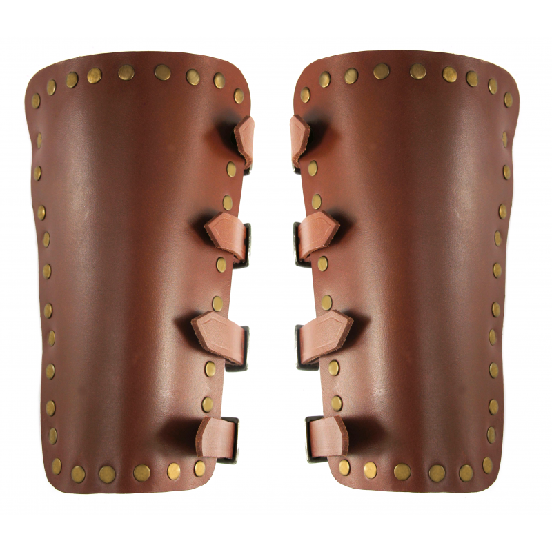 Mar Leather Bracers (Pair) — 4-Buckle Adjustable, 23×17 cm - Product image 3
