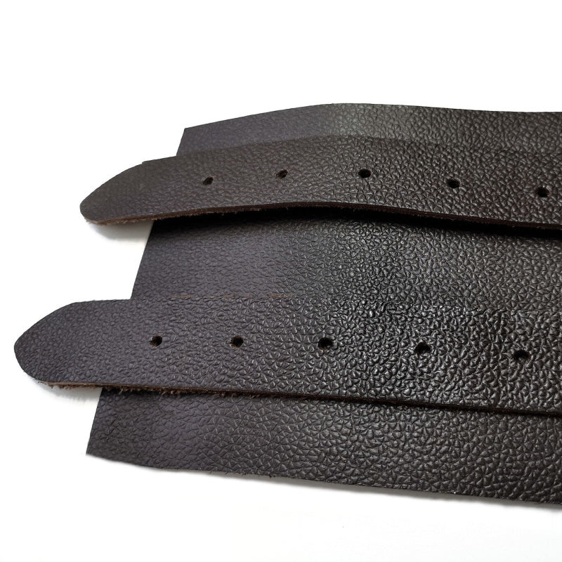 Solveig Viking Leather Belt — 11 cm Wide with Brass Buckles