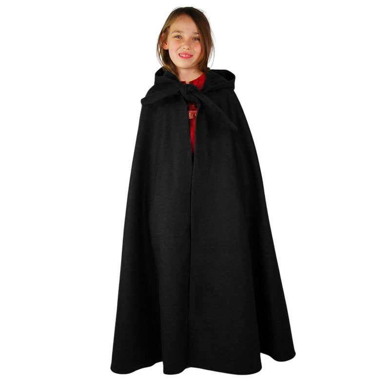Children's Wool Cape with Long Hood "Henrik"