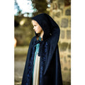 Kids Wool Cape with Hand-Sewn Embroidery and Short Hood - Product image 3