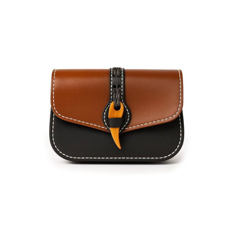Adalar Viking Belt Bag with Wooden Clasp