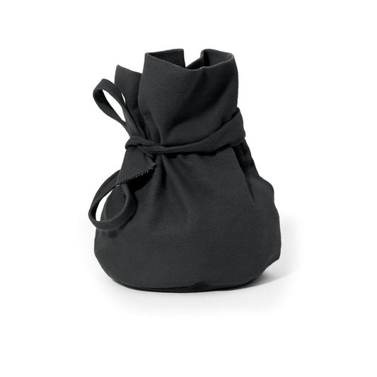 Garin Medieval Cotton Drawstring Pouch — Black