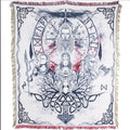 Norse Gods Woven Throw Blanket | Viking Mythology Home Décor