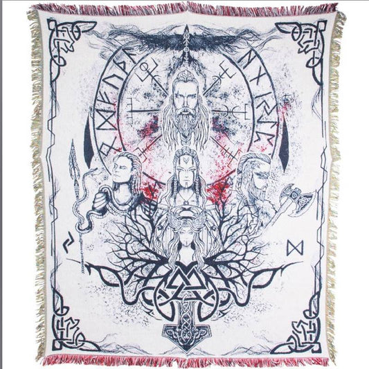 Cotton Heavy Throw - Viking Gods