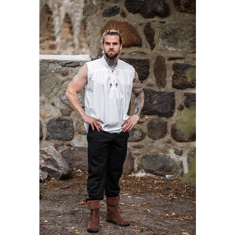 Louis Sleeveless Stand-Up Collar Lace-Up Shirt - Product image 5