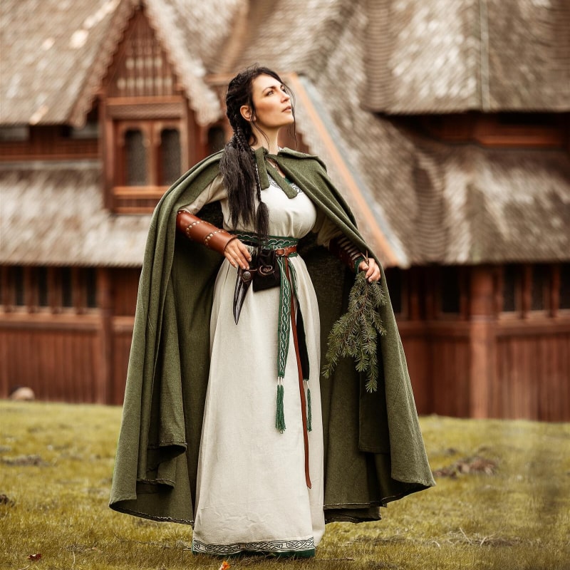Frantz Medieval Viking Cloak – Hooded Cotton Cloak - Product image 4