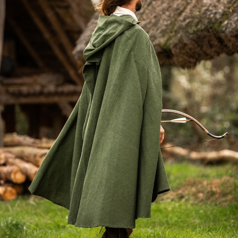Frantz Medieval Viking Cloak – Hooded Cotton Cloak - Product image 3
