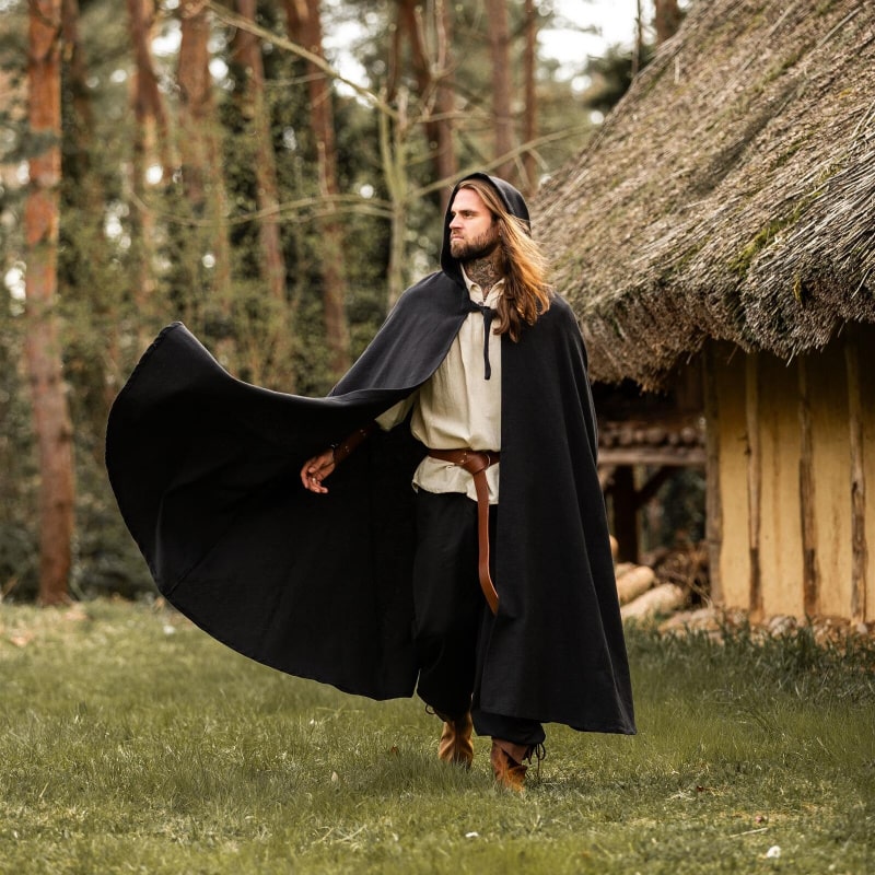 Frantz Medieval Viking Cloak – Hooded Cotton Cloak - Product image 9