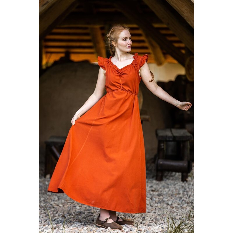 Clara Floor-Length Medieval Dress with Shoulder Ruffles - Product image 2