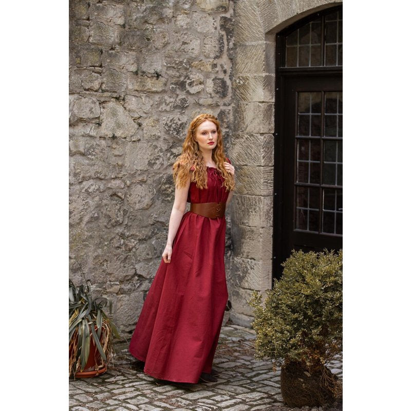 Clara Floor-Length Medieval Dress with Shoulder Ruffles