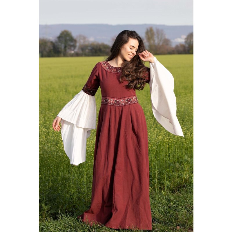 Yala Embroidered Cotton Medieval Dress