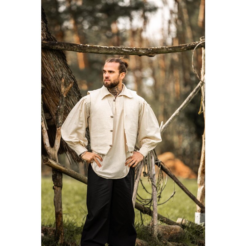 Handwoven Lutz Vest — V-neck with Wooden Buttons - Product image 3