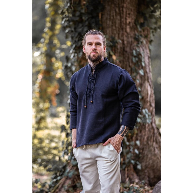 Ingolf Handwoven Cotton Lace‑Up Shirt - Product image 2