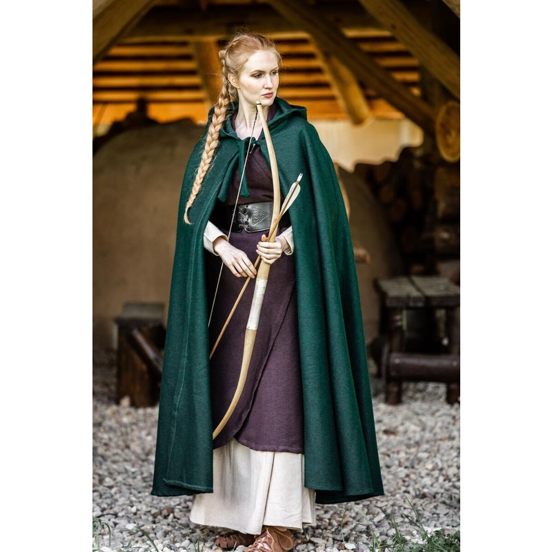 Classic Medieval Cloak Elinor — Short Hood, Front Tie - Product image 4