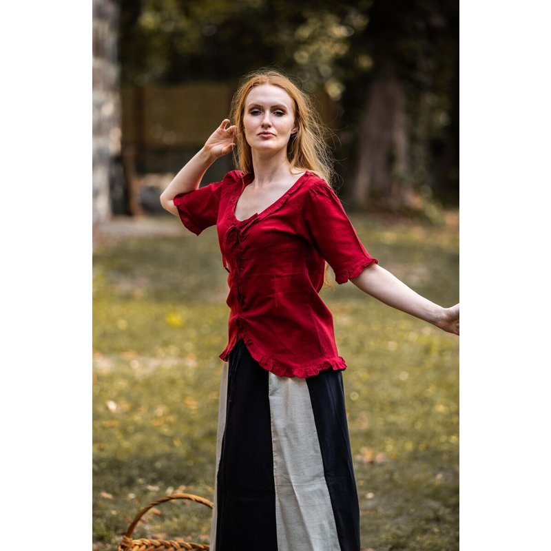 Bea Ruffled Short-Sleeved Blouse