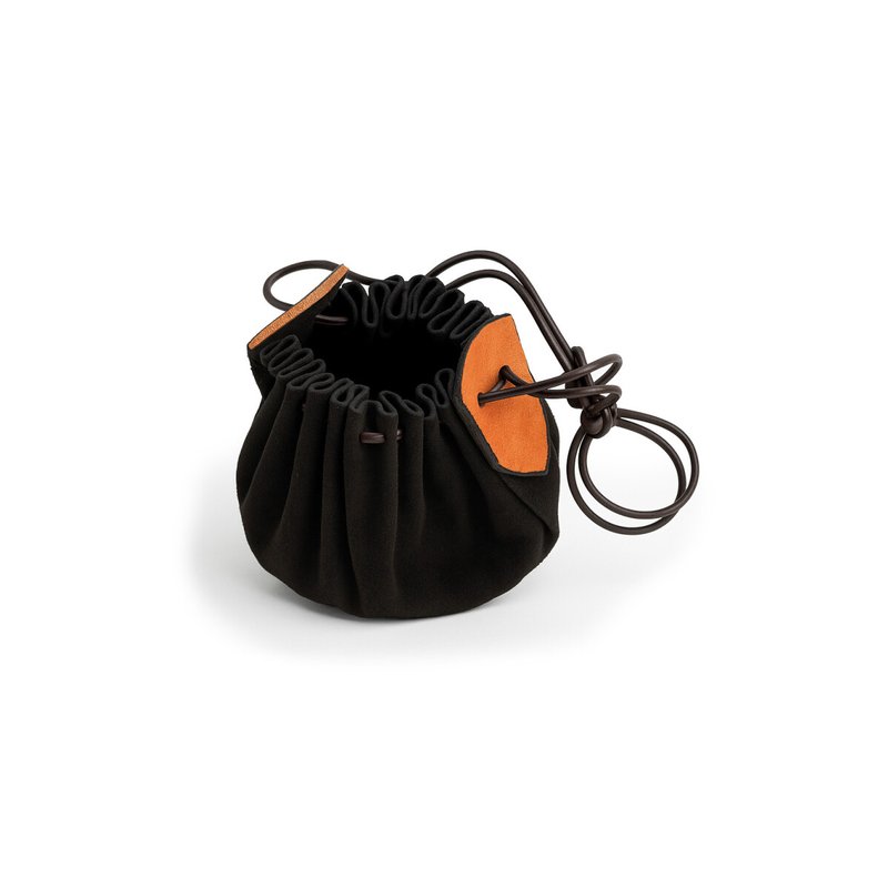 Hug Round Suede Leather Pouch with Drawstring - Product image 2
