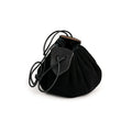 Hug Round Suede Leather Pouch with Drawstring