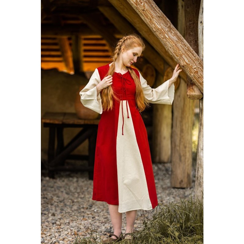 Ilse Medieval Cotton Dress — Trumpet Sleeves & Lace-Up Fit - Product image 2