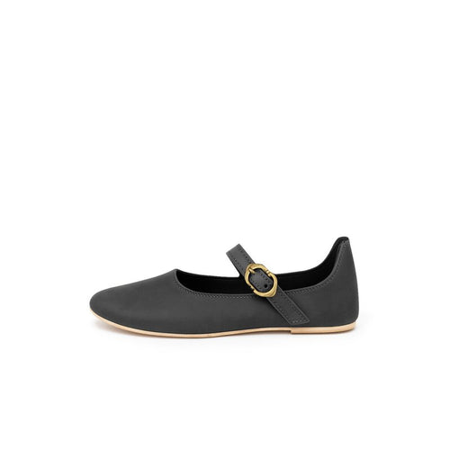 Cecilie Medieval Nubuck Leather Shoes with Leather Sole