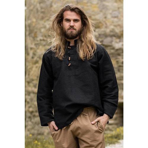 Anton Medieval Cotton Shirt — Thick Fabric with Toggle Closures - Product image 2