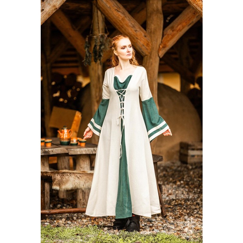 Dorothea Medieval Dress — 100% Cotton, Front & Back Lacing