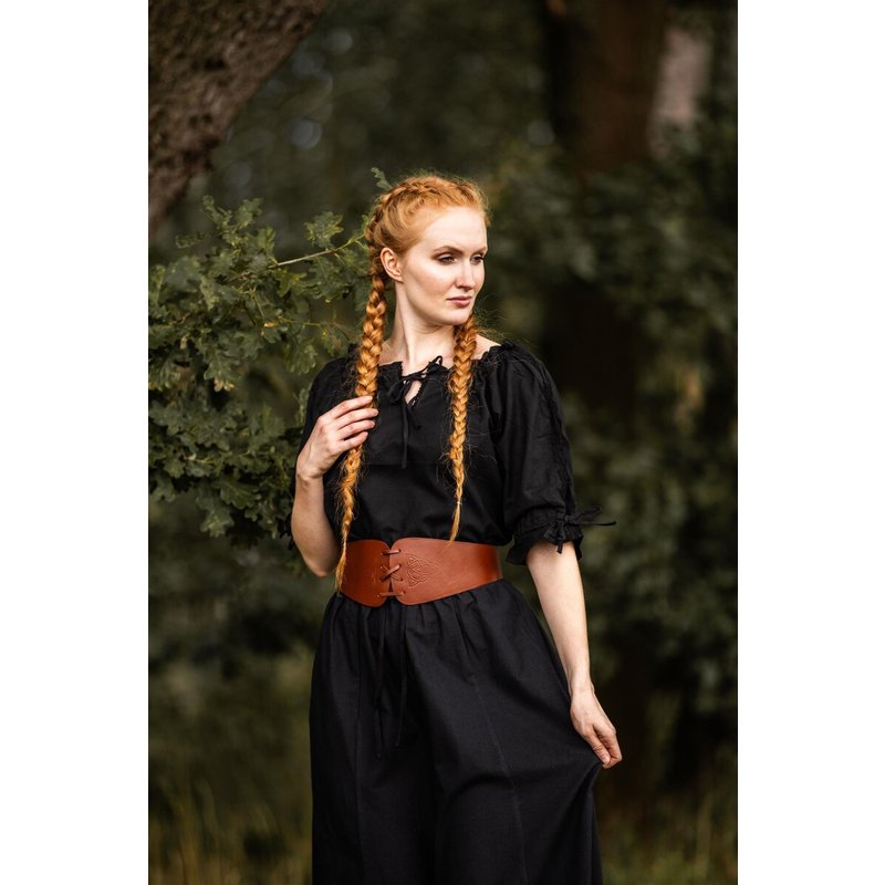 Sandra medieval short-sleeved cotton blouse