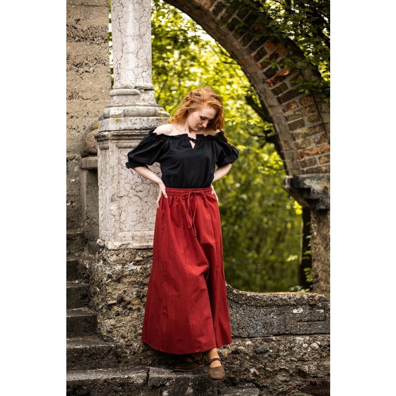 Verena Medieval Short-Sleeve Cotton Blouse