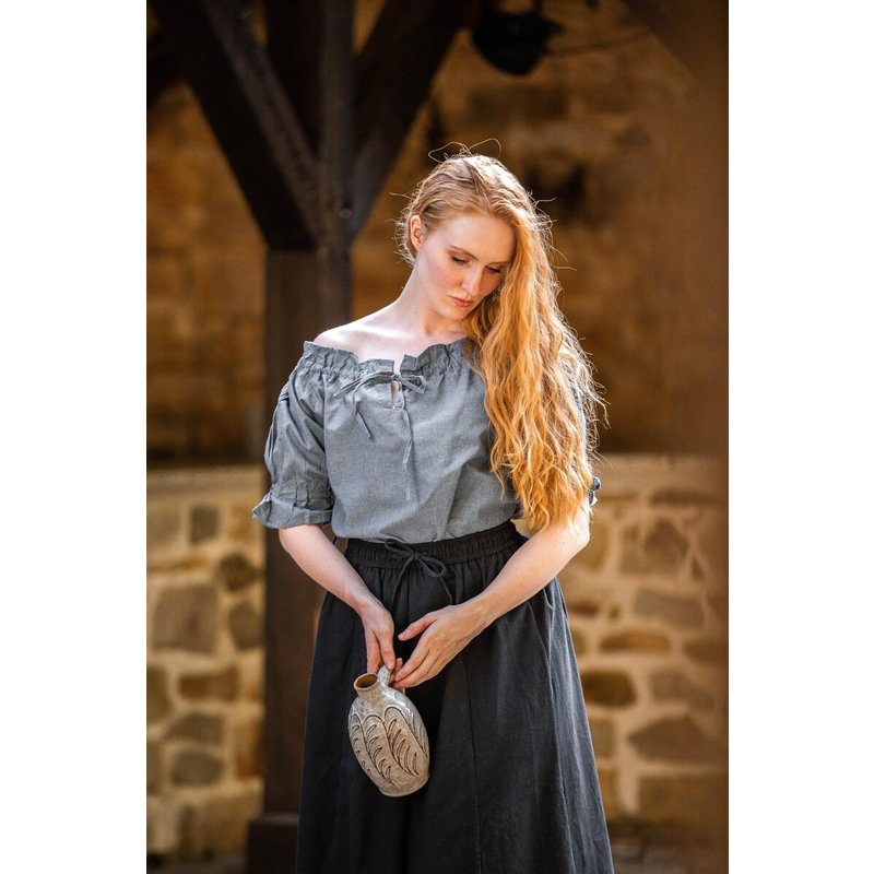 Verena Medieval Short-Sleeve Cotton Blouse - Product image 4