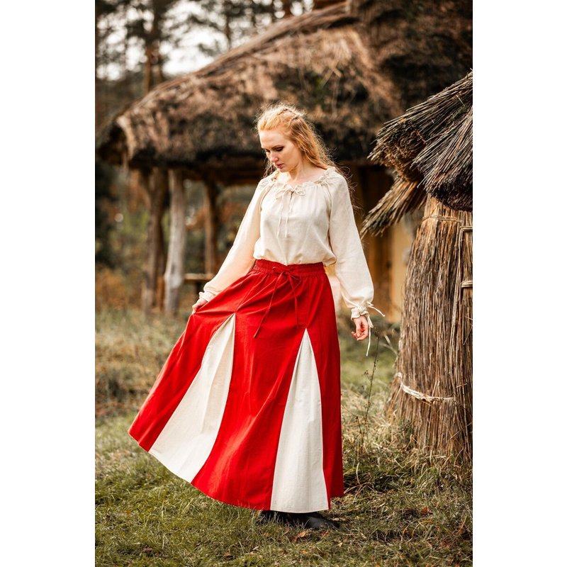 Isabella Two-Tone Medieval A-Line Skirt with Elastic Waist