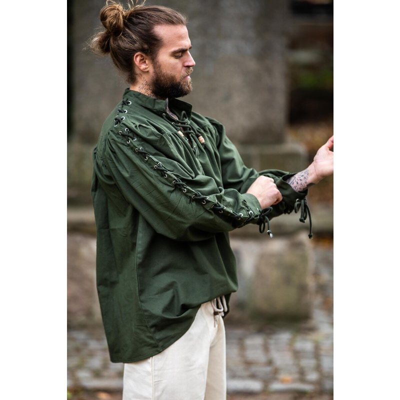 Adrian Medieval Lace-Up Henley Shirt - Product image 4