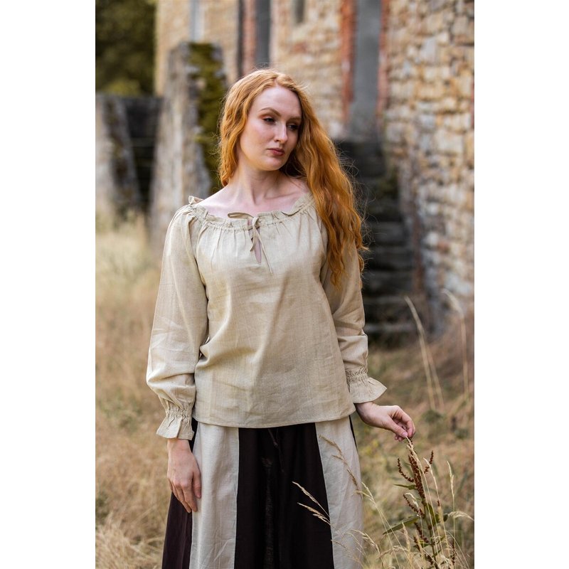 Edith Medieval Blouse — Off-the-Shoulder Cotton Peasant Top - Product image 5