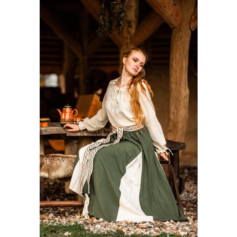 Edith Medieval Blouse — Off-the-Shoulder Cotton Peasant Top