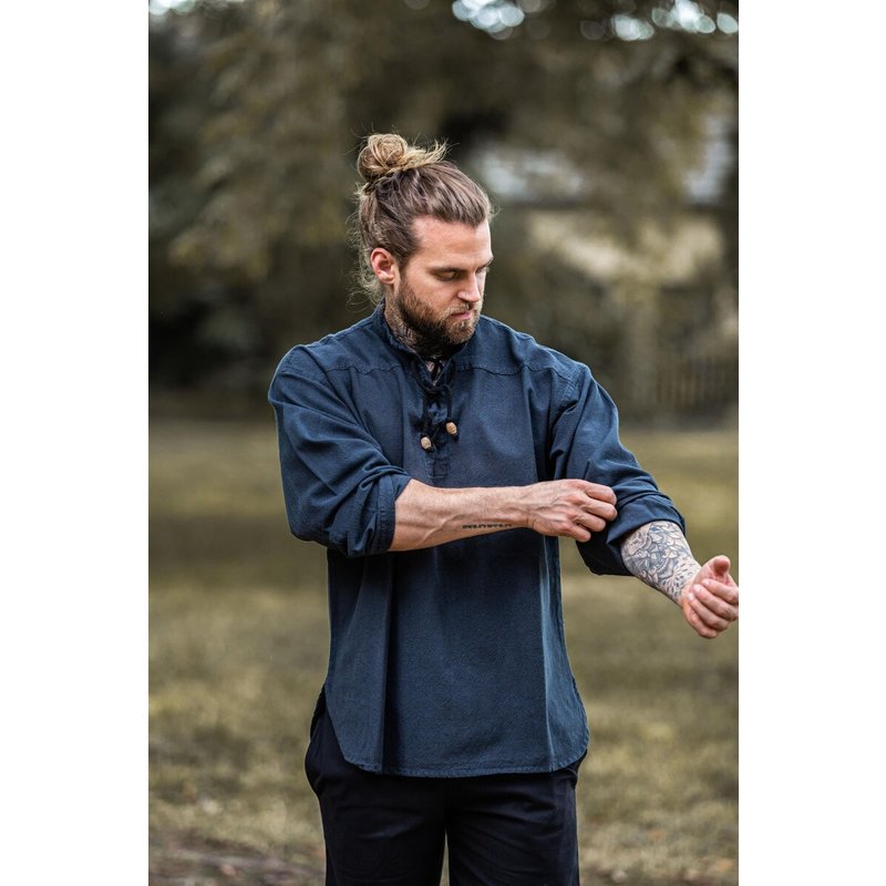 Ansbert Medieval Cotton Shirt — Stand-Up Collar - Product image 2