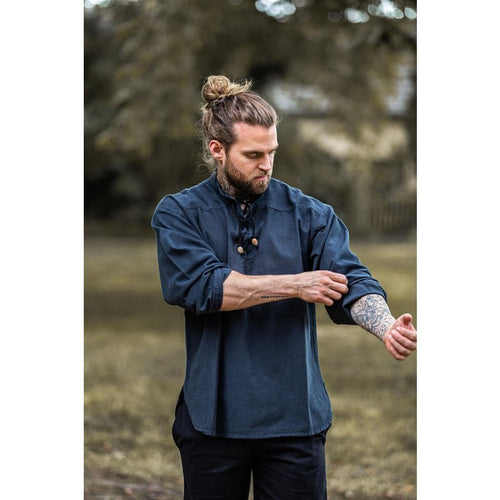 Ansbert Medieval Cotton Shirt — Stand-Up Collar - Product image 2