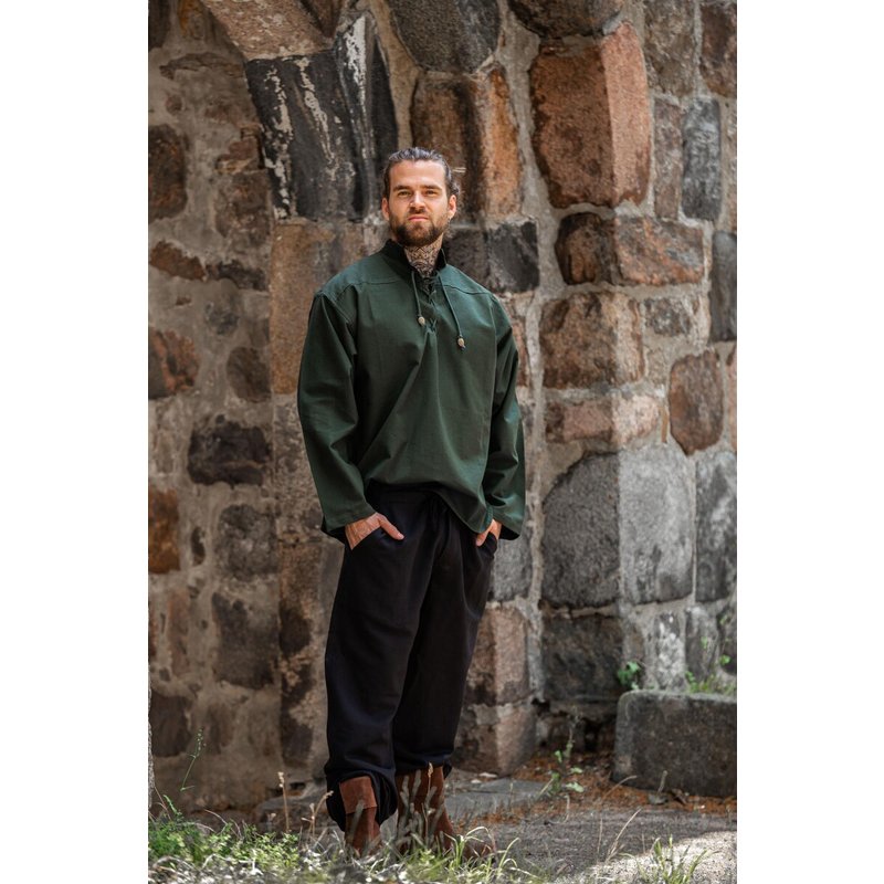 Ansbert Medieval Cotton Shirt — Stand-Up Collar - Product image 3