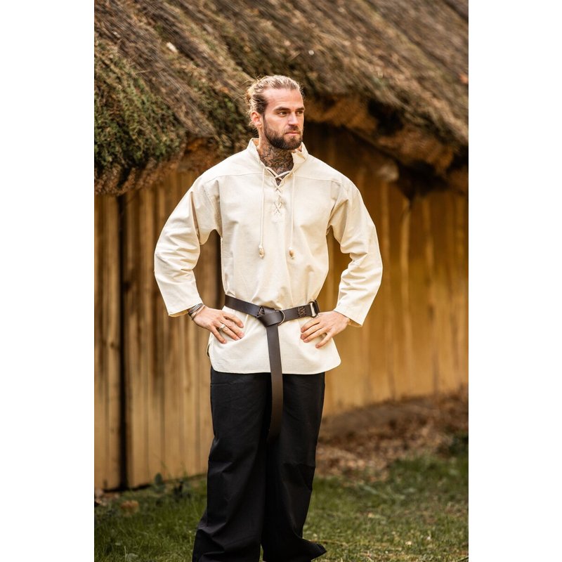 Ansbert Medieval Cotton Shirt — Stand-Up Collar - Product image 5