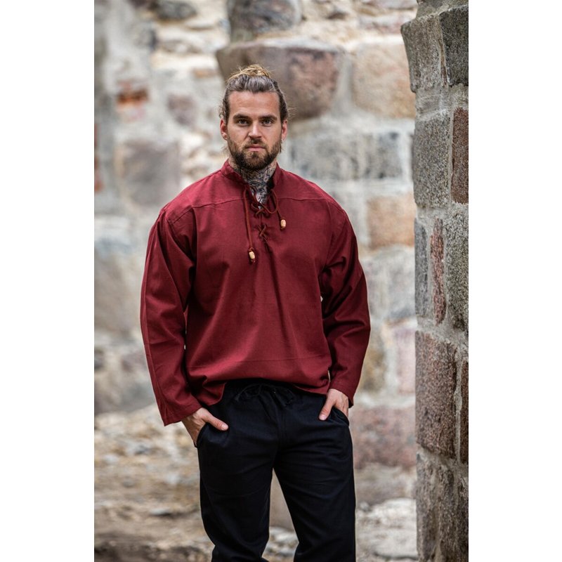 Ansbert Medieval Cotton Shirt — Stand-Up Collar - Product image 4