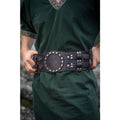 Bedran Celtic Leather Combat Belt — Wide Rivet-Decorated