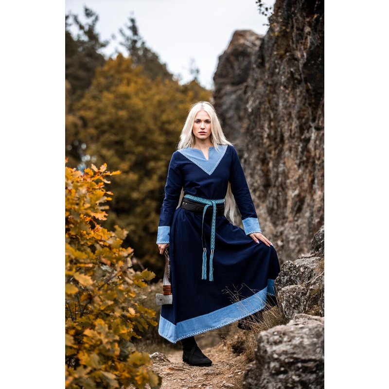 Jorunn Viking Dress — V‑Neck Cotton Medieval Dress - Product image 2