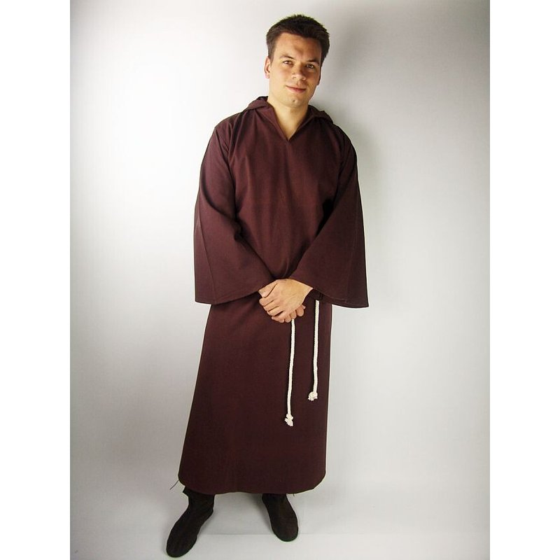 Benedictine Monk Robe with Pointed Hood & Cord Belt - Product image 2