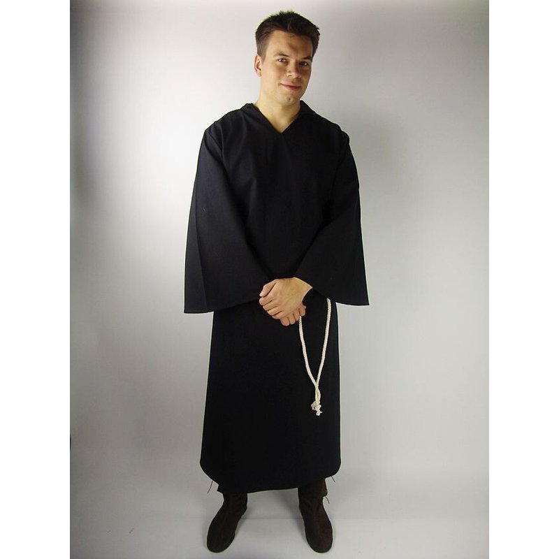 Benedictine Monk Robe with Pointed Hood & Cord Belt