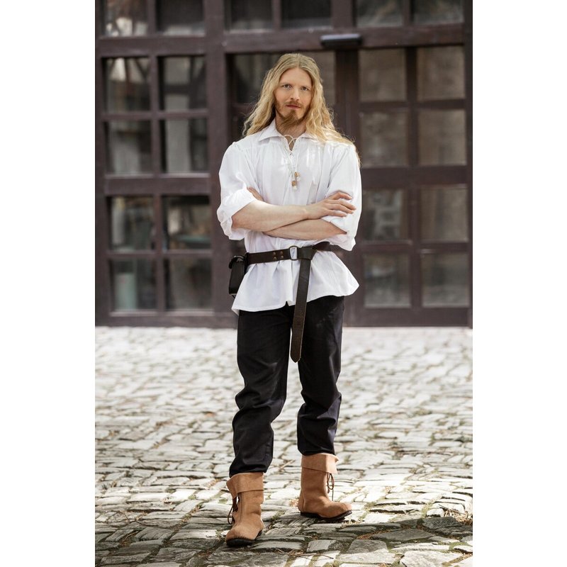 Arthur Pirate Lace-Up Shirt with Collar - Product image 2