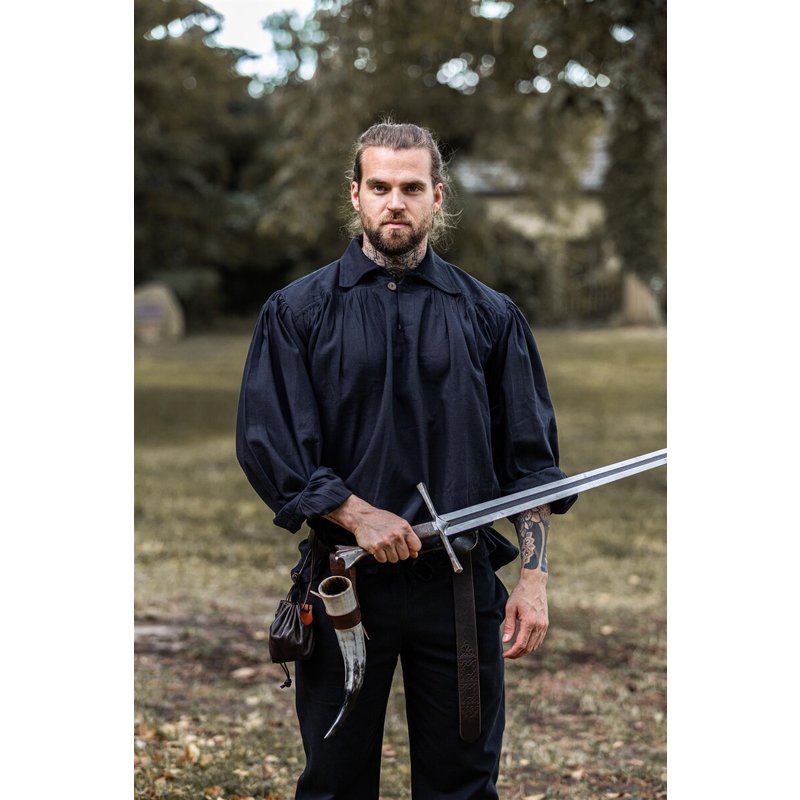 James Collared Pirate Shirt — Cotton Medieval & LARP Shirt for Men