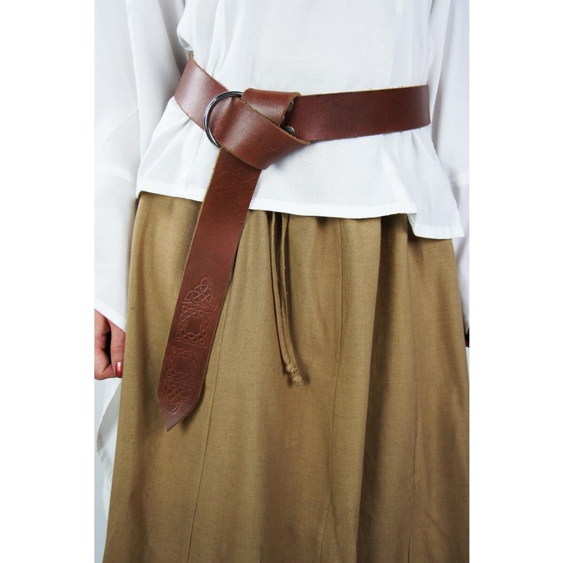 Kegan Leather Ring Belt with Celtic Embossing - Product image 2
